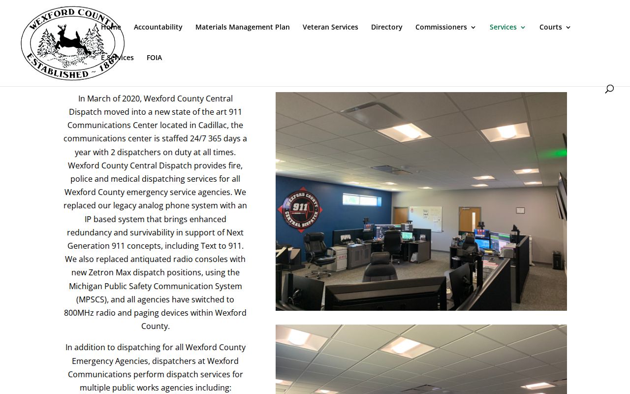 Wexford County municipal warrant page showing Central Dispatch and county court warrant paperwork